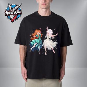 Agnes And Enid Cartoon Art Dance Lady Gaga Song The Dead Dance Wednesday 2 Unisex T Shirt