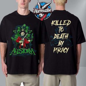 Alestorm Killed to Death By Piracy Thunderfisting America 2025 Tour Unisex T Shirt Two Sided