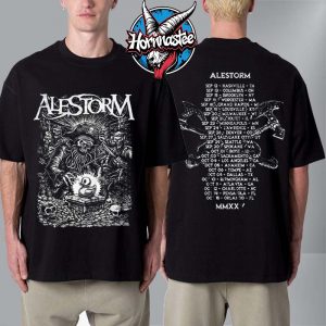 Alestorm Thunderfisting America 2025 Tour Schedule Tour Dates Unisex T Shirt Two Sided