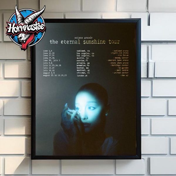 Ariana Grande The Eternal Sunshine Tour 2026 Schedule Tour Dates Poster Home Decor Canvas