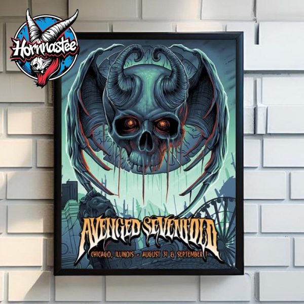 Avenged Sevenfold Event Poster On August 31 2025 And September 1 2025 At Soldier Field In Chicago Illinois Poster Home Decor Canvas