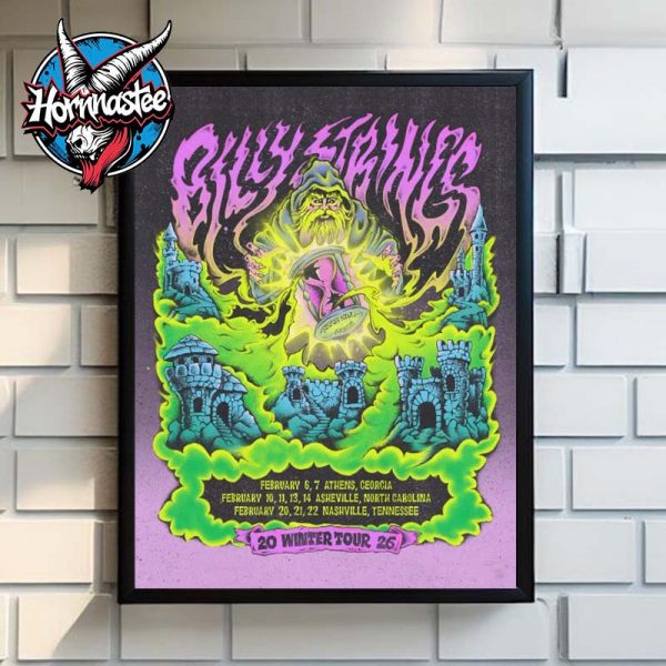 Billy Strings 2026 Winter Tour Schedule Tour Dates Poster Home Decor Canvas