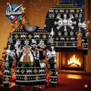 Blackbeard Pirates Anime Xmas Gifts One Piece Ugly Christmas Sweater