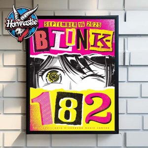 Blink 182 At The Riverbend Music Center On September 16 2025 In Cincinnati OH Poster Home Decor Canvas