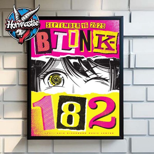 Blink 182 At The Riverbend Music Center On September 16 2025 In Cincinnati OH Poster Home Decor Canvas
