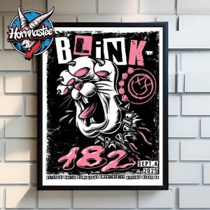 Blink 182 Event Poster At Veterans United Home Loans Amphitheater On September 4 2025 In Virginia Beach Poster Home Decor Canvas