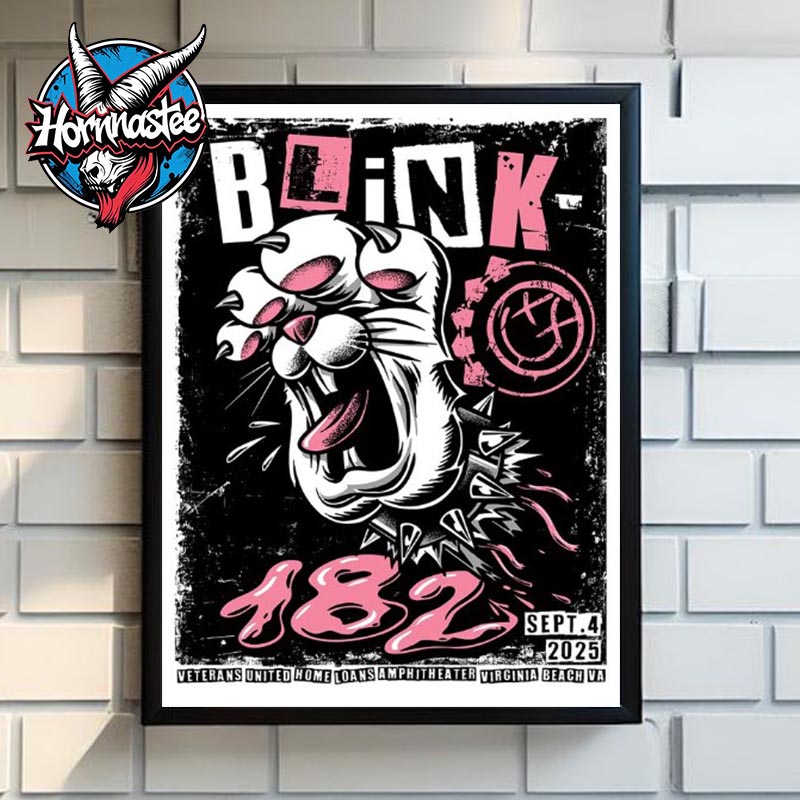Blink 182 Event Poster At Veterans United Home Loans Amphitheater On September 4 2025 In Virginia Beach Poster Home Decor Canvas Blink 182 Event Poster At Veterans United Home Loans Amphitheater On September 4 2025 In Virginia Beach Poster Home Decor Canvas