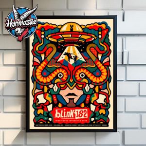 Blink 182 Missionary Impossible Tour 2025 At Coastal Credit Union Music Park at Walnut Creek On September 3 2025 In Raleigh NC Poster Home Decor Canvas
