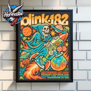 Blink 182 Missionary Impossible Tour 2025 On September 1 2025 At Credit One Stadium In Charleston SC Poster Home Decor Canvas