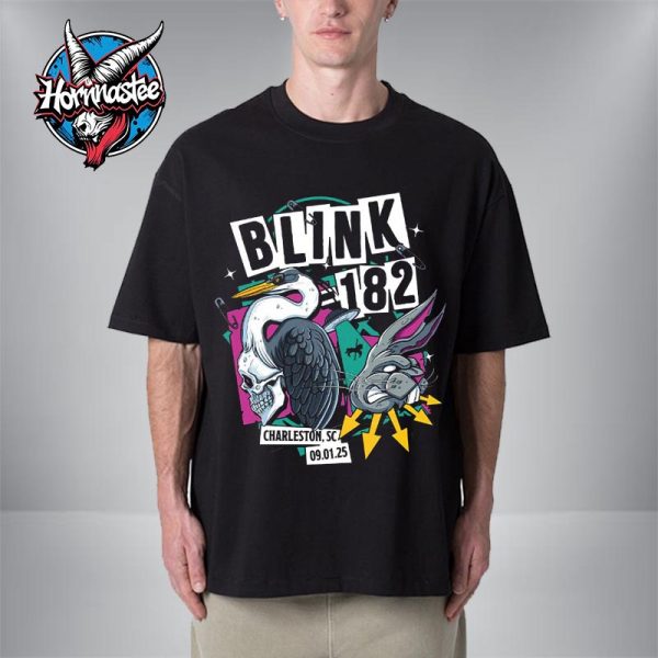Blink 182 Missionary Impossible Tour 2025 Venue Poster At Credit One Stadium On September 1 2025 In Charleston South Carolina Unisex T Shirt