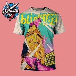 Blink 182 Noblesville Indiana Show On September 17 2025 At Ruoff Music Center Missionary Impossible Tour All Over Print Shirt