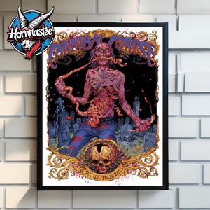 Cannibal Corpse Fall US Tour 2025 Nashville Tennessee On September 15 2025 At Marathon Music Works Poster Home Decor Canvas