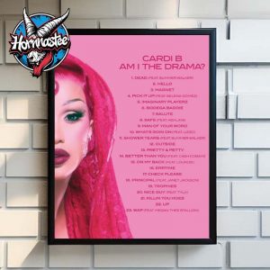 Cardi B Am I The Drama Album 2025 Tracks List Poster Home Decor Canvas