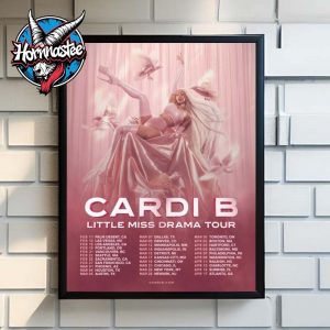 Cardi B Little Miss Drama Tour 2026 Schedule Tour Dates Poster Home Decor Canvas