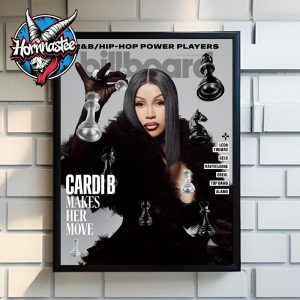 Cardi B Making Her Move Billboard RnB Hip Hop Power Players 2025 Poster Home Decor Canvas