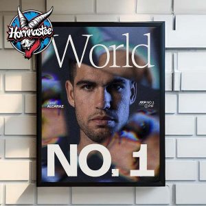 Carlos Alcaraz World No 1 In The PIF ATP Rankings Poster Home Decor Canvas