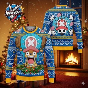 Chopper Anime Xmas Gifts One Piece Ugly Christmas Sweater