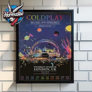 Coldplay London UK Music Of The Spheres World Tour At Wembley Stadium 2025 On September 4 2025 Poster Home Decor Canvas