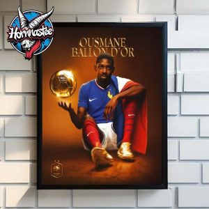 Congrats 2025 Ballon D’or Winner Ousmane Dembele Poster Home Decor Canvas