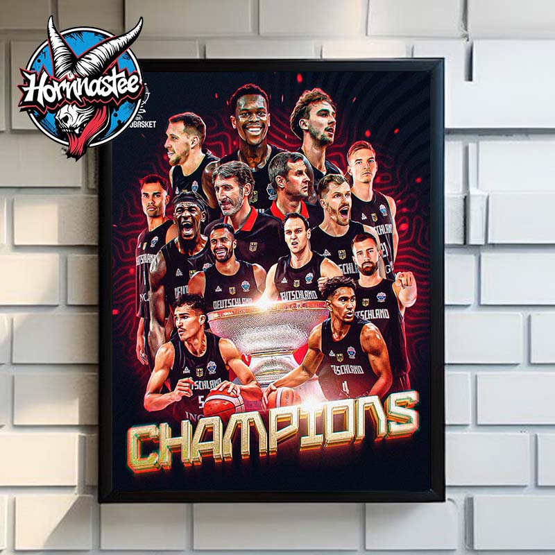 Congrats Germany The Champion Of 2025 EuroBasket Championship Poster Home Decor Canvas Congrats Germany The Champion Of 2025 EuroBasket Championship Poster Home Decor Canvas