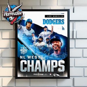 Congrats Los Angeles Dodgers The Champion NL West Division Champions 2025 Poster Home Decor Canvas