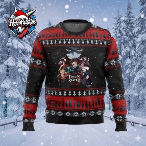 Demon Slayer Kimetsu no Yaiba Premium Ugly Christmas Sweater Kimetsu no Yaiba Merch Ugly Sweater