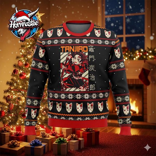 Demon Slayer Kimetsu no Yaiba Tanjiro Ugly Christmas Sweater