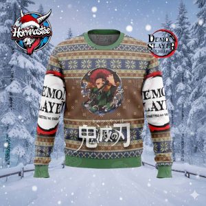 Demon Slayer Tanjiro Premium Ugly Christmas Sweater Kimetsu no Yaiba Merch Ugly Sweater