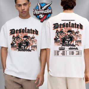 Desolated Band Celebrate Finding Peace Album And Tour 2025 Schedule Tour Dates Unisex T Shirt Two Sided