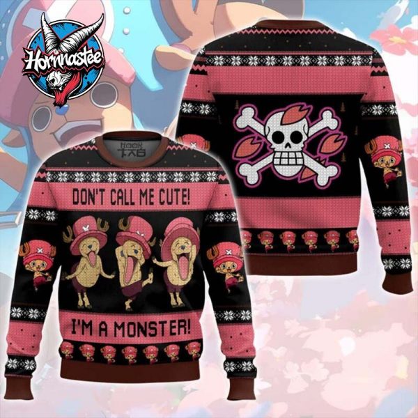 Don’t Call Me Cute I’m A Monster Chopper One Piece Ugly Christmas Sweater