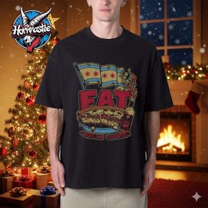 Fat Wreck Chords Event Tee Fat Pizza Logo At Riot Fest On September 19-21 2025 Unisex T Shirt