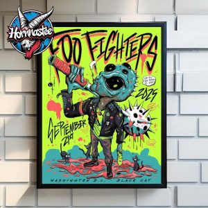 Foo Fighters Event Poster At Black Cat In Washington DC On September 21 2025 Poster Home Decor Canvas