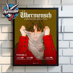 G Dragon 2025 World Tour Ubermensch Phase 4 Tour Dates Poster Home Decor Canvas