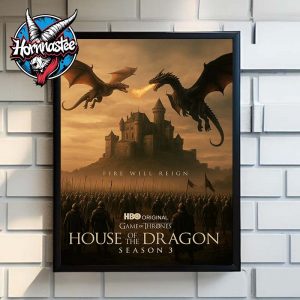 Game Of Thrones House Of The Dragon Season 3 Fire Will Reign On June 2026 Poster Home Decor Canvas