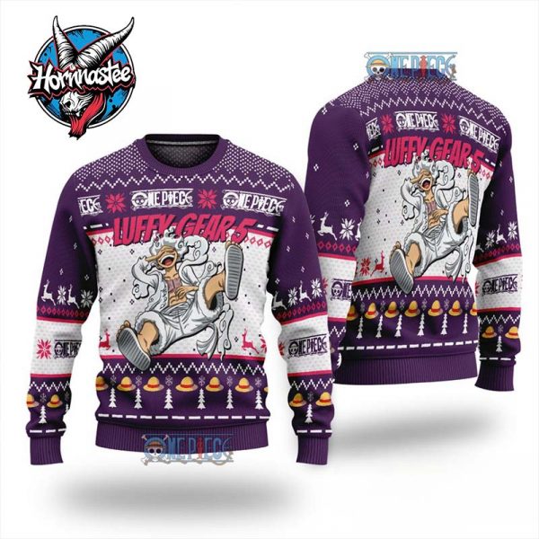 Gear 5 Joy Boy One Piece Ugly Christmas Sweater