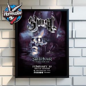 Ghost Band Skeletour World Tour 2026 Salt Lake City UT Show At Delta Center On February 10 2025 Poster Home Decor Canvas