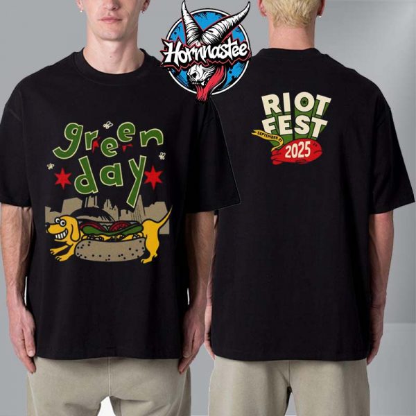 Green Day At Riot Fest 2025 Event Tee In Chicago IL On September 21 2025 Unisex T Shirt Two Sided