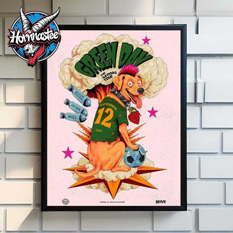 Green Day The Saviors Tour At Arena da Baixada In Curitiba Brazil On September 12 2025 Poster Home Decor Canvas Green Day The Saviors Tour At Arena da Baixada In Curitiba Brazil On September 12 2025 Poster Home Decor Canvas