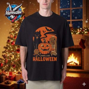 Halloween Tee Long Live Halloween Black Cat Unisex T Shirt