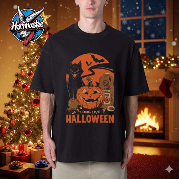 Halloween Tee Long Live Halloween Black Cat Unisex T Shirt