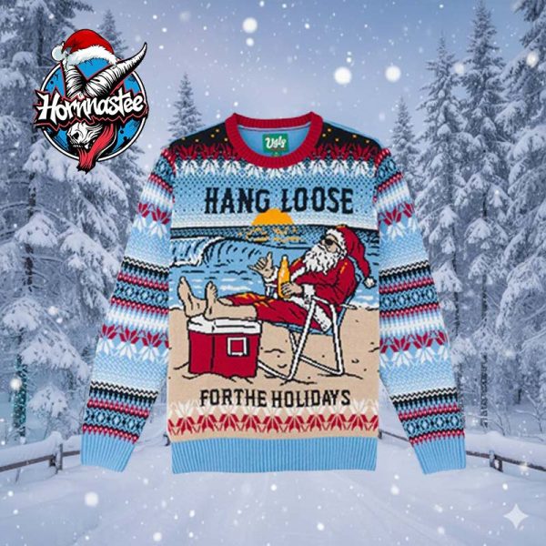 Hang Loose For The Holidays Santa Ugly Christmas Sweater