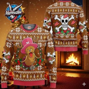 Happy Chopper Anime Xmas One Piece Ugly Christmas Sweater