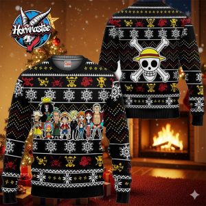 Heart Pirates Anime Xmas Gifts One Piece Ugly Christmas Sweater