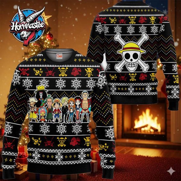 Heart Pirates Anime Xmas Gifts One Piece Ugly Christmas Sweater