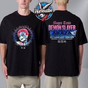Hypland x Demon Slayer Corporation Akaza Thorns Mugen Train Unisex T Shirt Two Sided