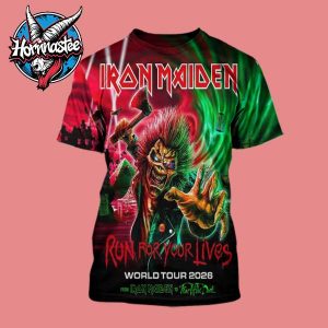 Iron Maiden Run For Your Lives World Tour 2026 All Over Print Shirt