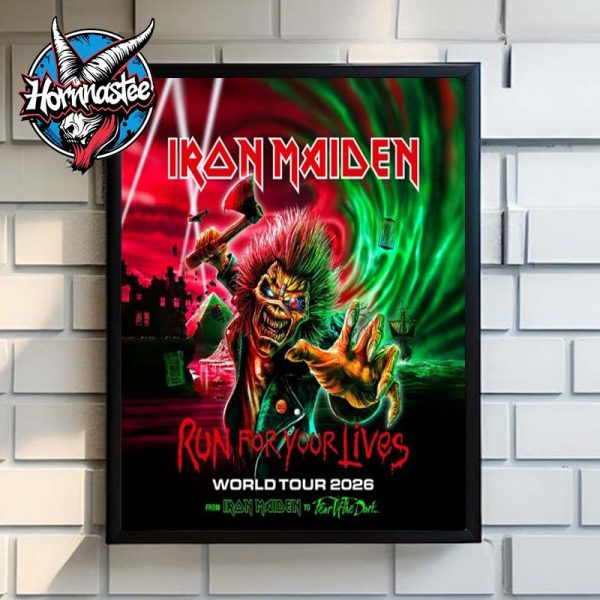 Iron Maiden Run For Your Lives World Tour 2026 Poster Home Decor Canvas