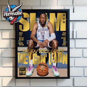 Jalen Williams They Gon’ Learn SLAM 258 Magazine Gold Metal Poster Home Decor Canvas