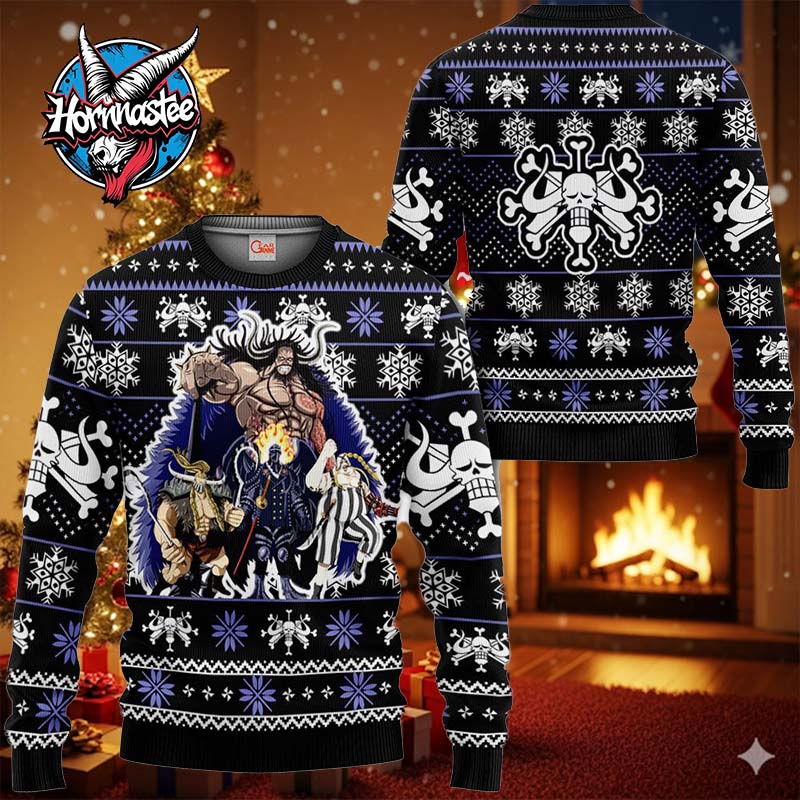 Kaido Beast Pirates Anime Xmas Gifts One Piece Ugly Christmas Sweater Kaido Beast Pirates Anime Xmas Gifts One Piece Ugly Christmas Sweater