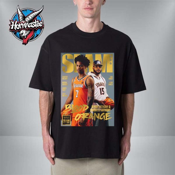 Kiyan Anthony And Carmelo Anthony On SLAM Gold Metal Cover 258 Blood Orange Unisex T Shirt